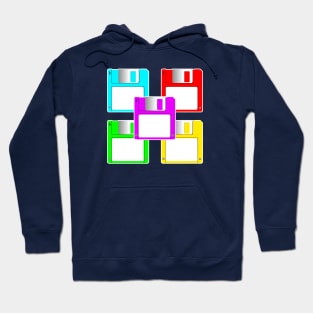 Colourful Floppy Disks Hoodie